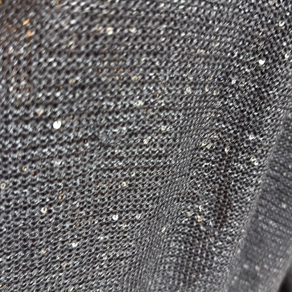 Sioni Black Crew Neck Sweater with Fine Knit Texture - Picture 2 of 9